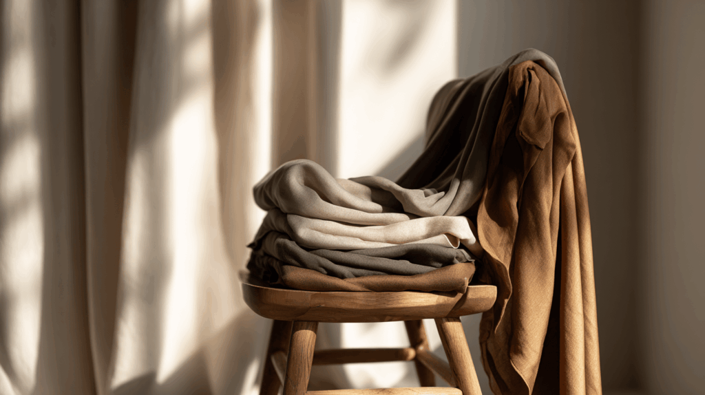 Close-up photo showing clean stitching on a nude bra strap